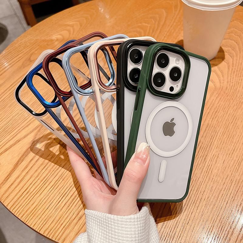 Original Transparent Magnetic For Magsafe Wireless Charge Case For iPhone 14 13 12 11 Pro Max 15 Soft Silicone Shockproof Cover