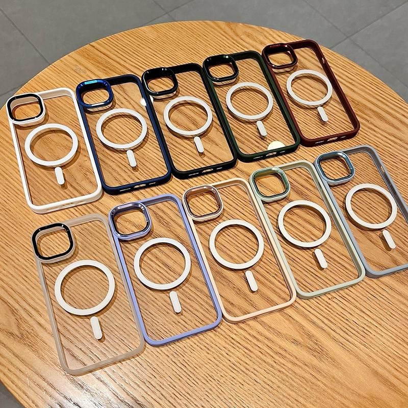 Original Transparent Magnetic For Magsafe Wireless Charge Case For iPhone 14 13 12 11 Pro Max 15 Soft Silicone Shockproof Cover