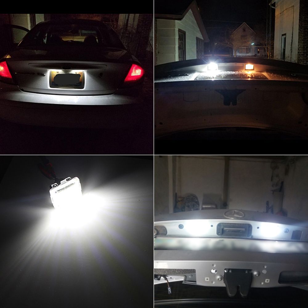 2Pcs LED License Plate Lamp  Replacement For Mercedes Benz