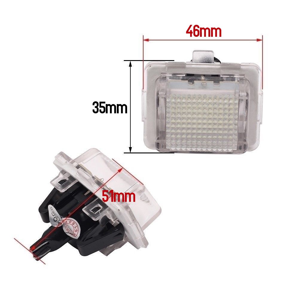 2Pcs LED License Plate Lamp  Replacement For Mercedes Benz