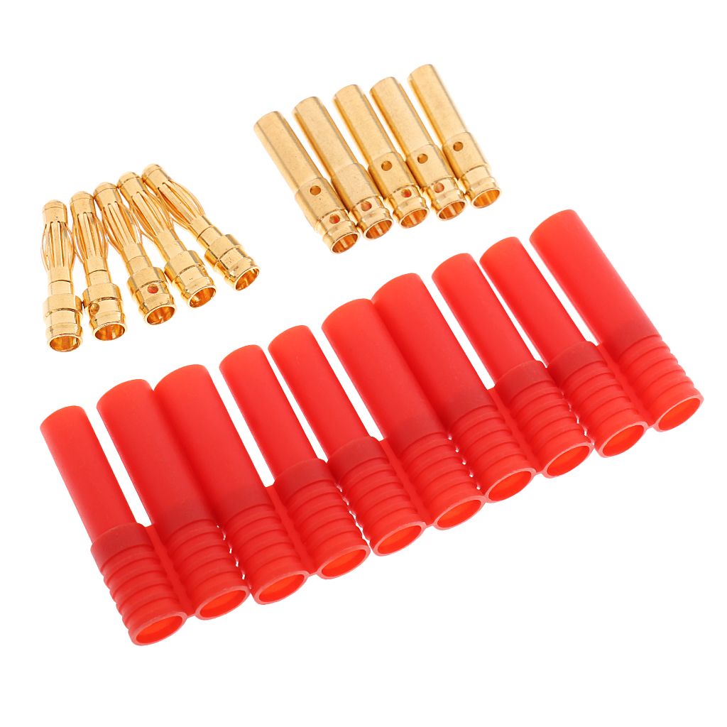 5 Pair HXT 4mm Banana Connector Connector For RC EC2 Lipo