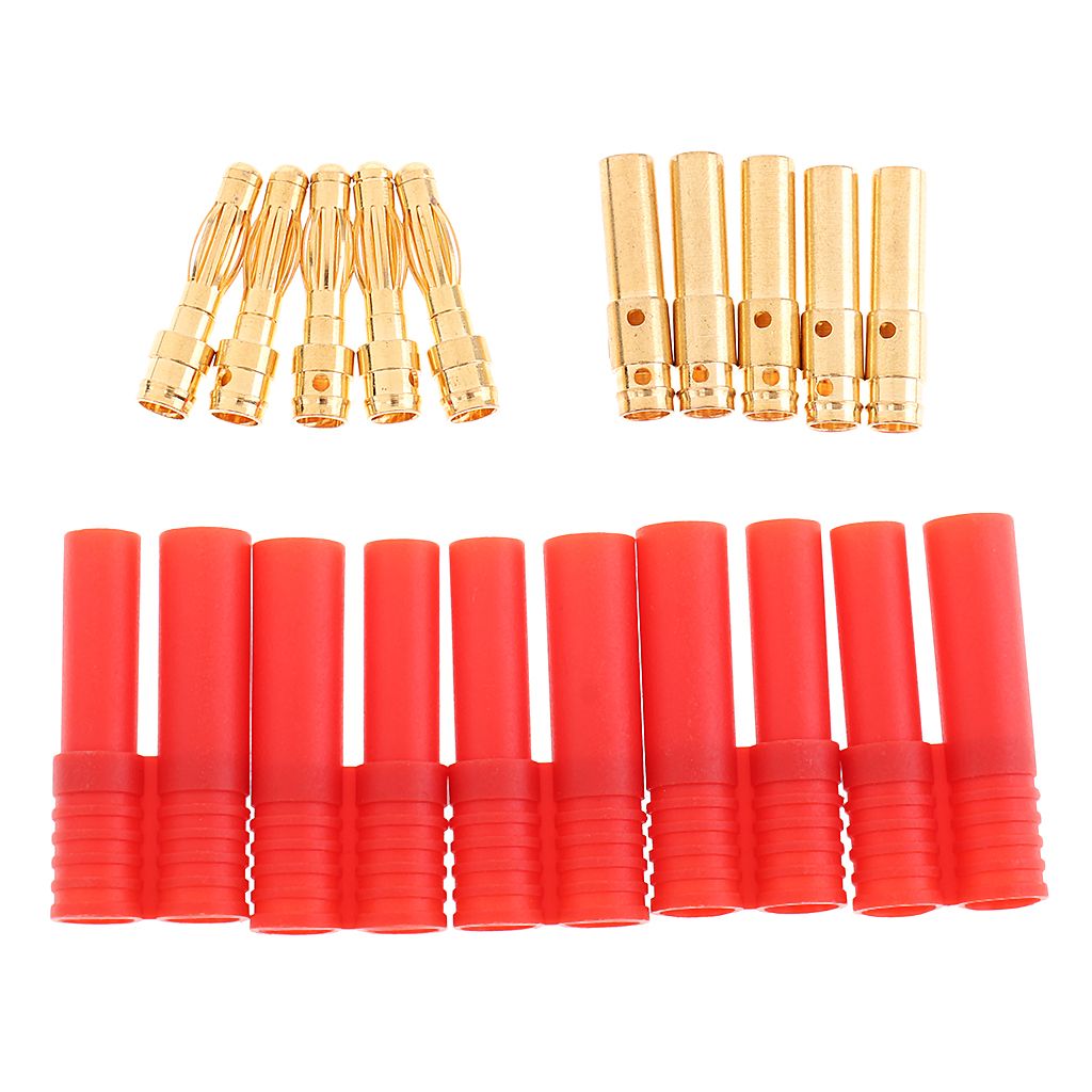5 Pair HXT 4mm Banana Connector Connector For RC EC2 Lipo