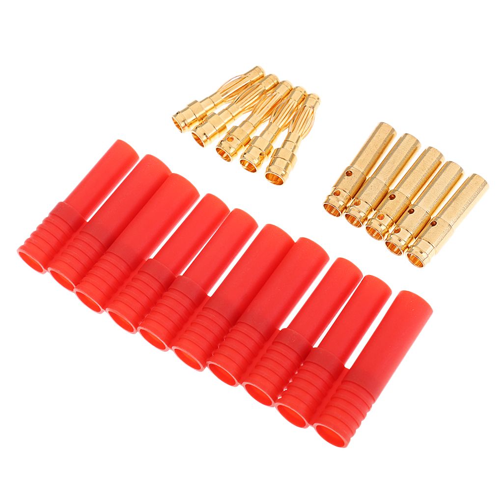 5 Pair HXT 4mm Banana Connector Connector For RC EC2 Lipo