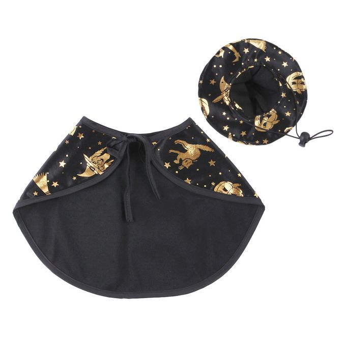 Breathable Dog Cat Cloak Hat Witch Halloween Costumes Festival Pet