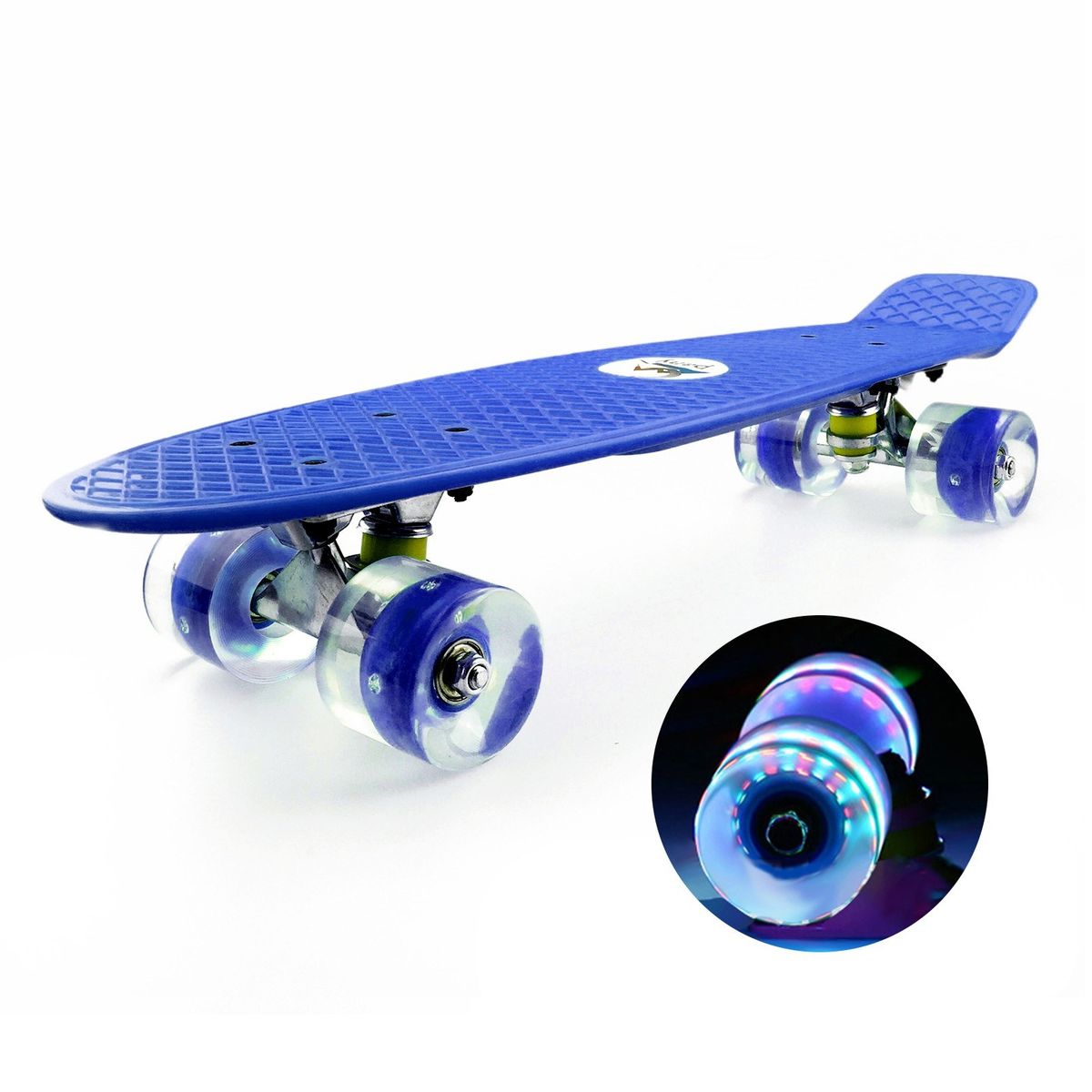 22'' Skateboard With Colored LED Wheels Flashing Wheels