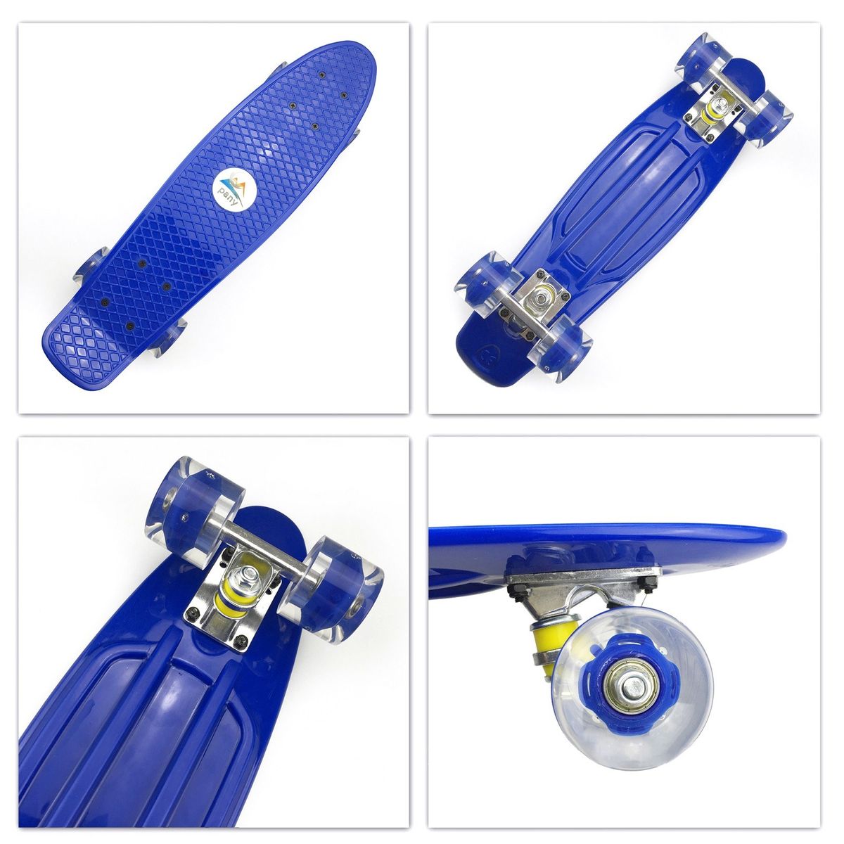 22'' Skateboard With Colored LED Wheels Flashing Wheels