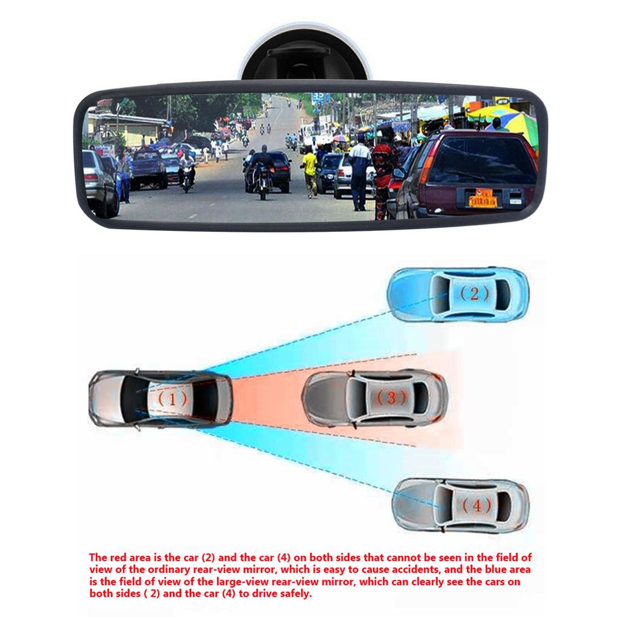 Interior Rear View Mirror- 814842 Replacement for Peugeot 107