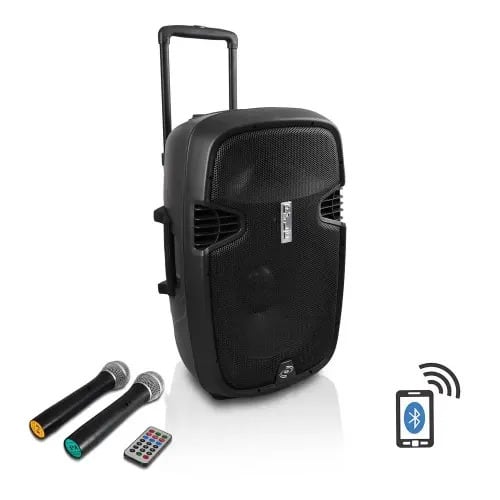Rechargeable Bluetooth Pa System With Wireless Microphone Radio & Sd/usb - 8 Inches