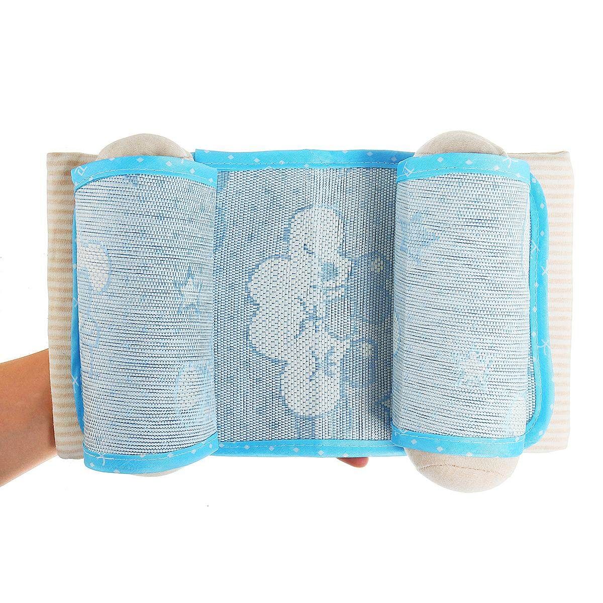 26*16cm(10.2"x6.2") Infant Baby Toddler Safe Anti-Roll Pillow Sleep Flat Head Positioner Blue