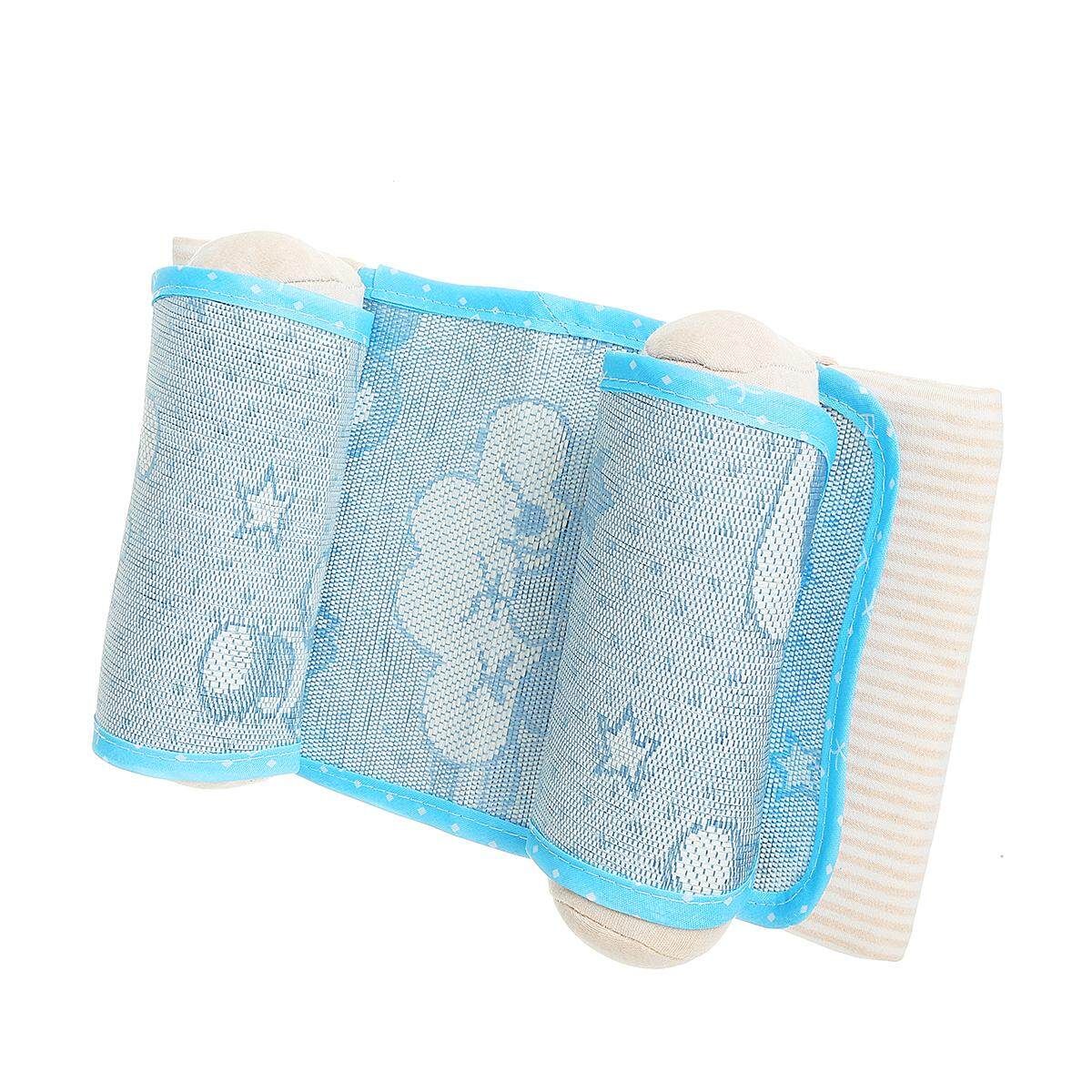 26*16cm(10.2"x6.2") Infant Baby Toddler Safe Anti-Roll Pillow Sleep Flat Head Positioner Blue