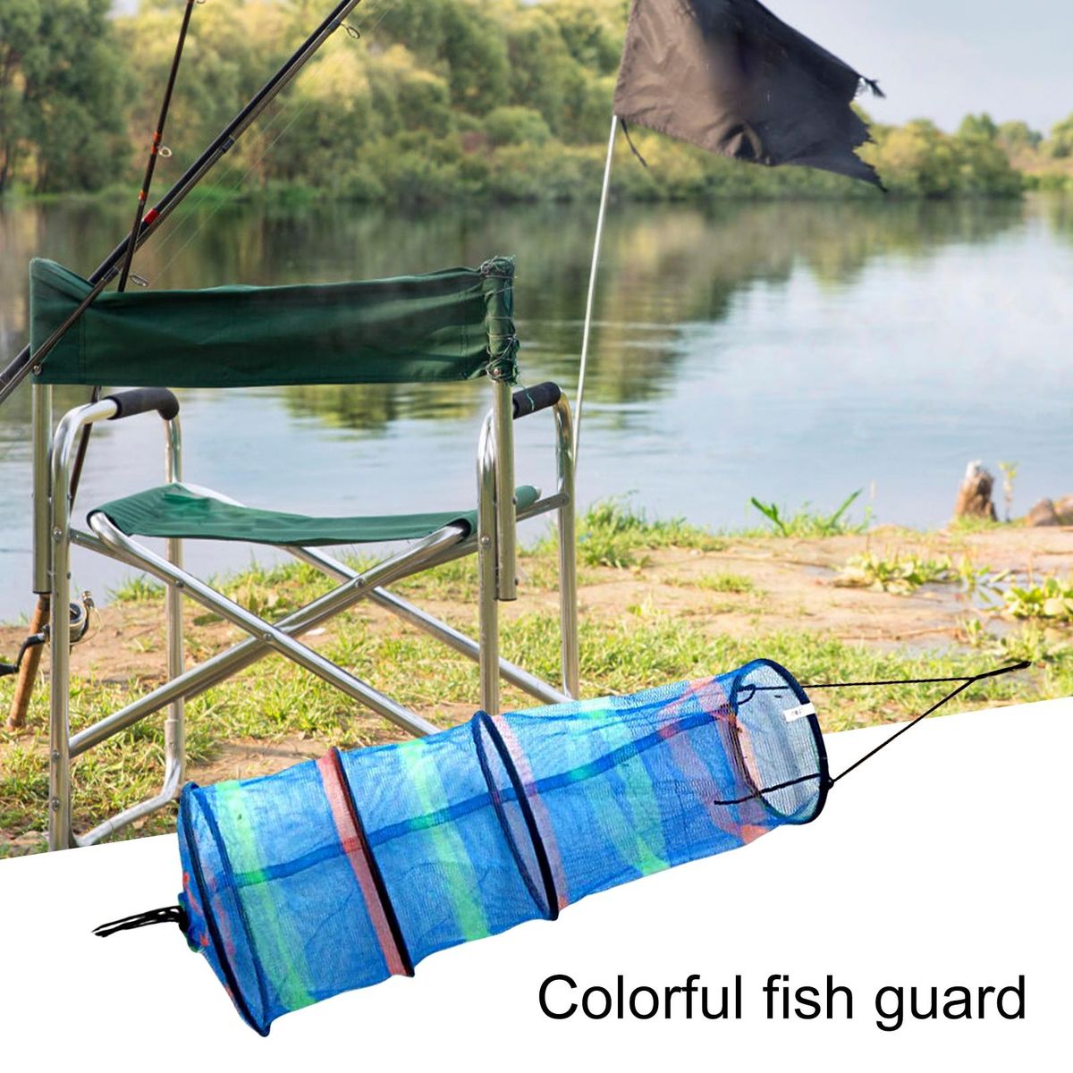 Mini Fish Guard Round Mesh Crab Fishing Net Multicolor