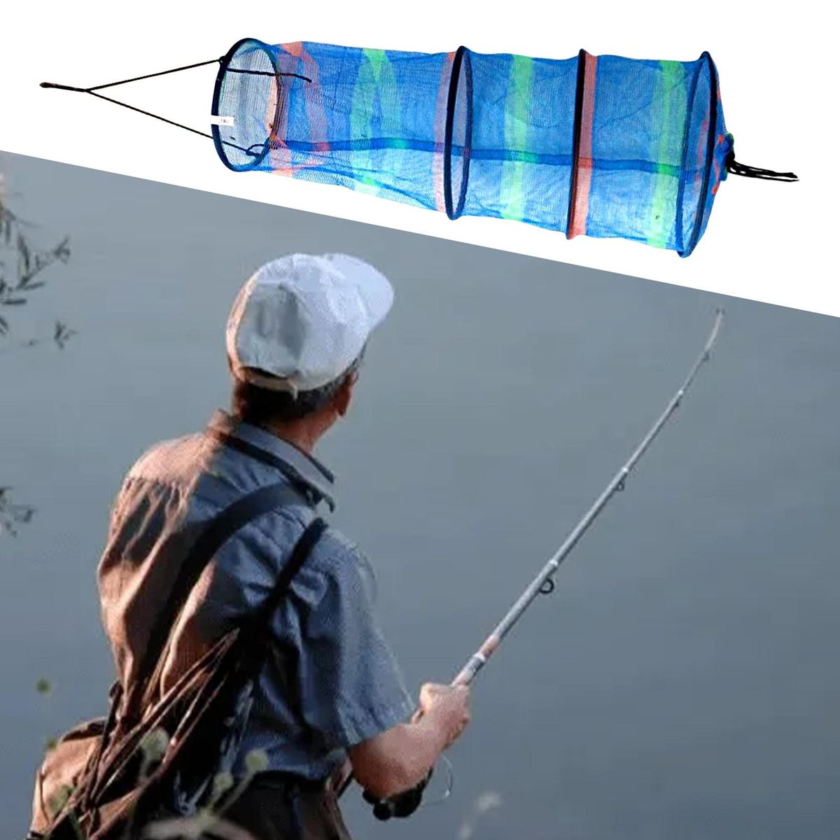 Mini Fish Guard Round Mesh Crab Fishing Net Multicolor