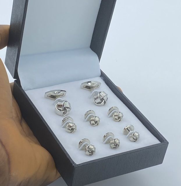 Polished Silver Men's CuffLinks Set