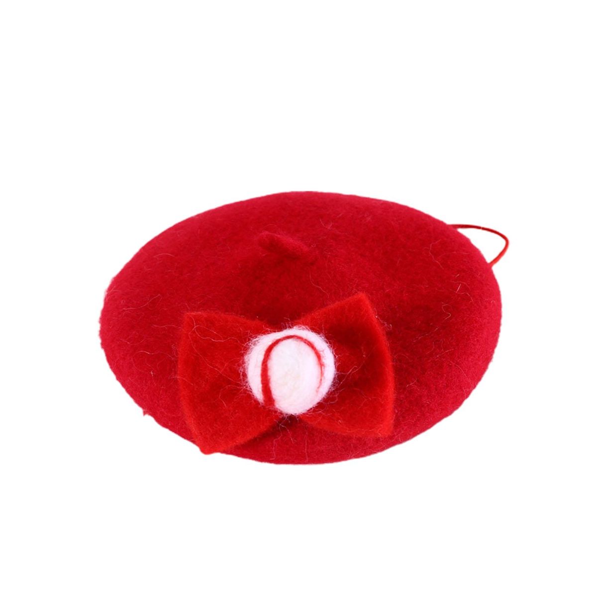 Pet Headgear Pet Hat Painter Wool Hat Red