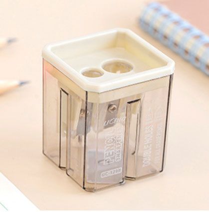 Sharpener  Aesthetic School Supplies Fonte Cute Stationery Sharpener For Makeup Pencil Cute Stuff Papeleria Stationary Gift Apricot
