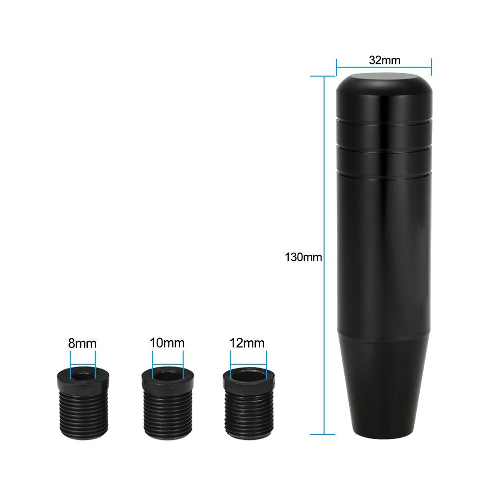 13cm Length  Universal Aluminum Car Truck Racing Gear Shift Knob Stick with 3 Adapter