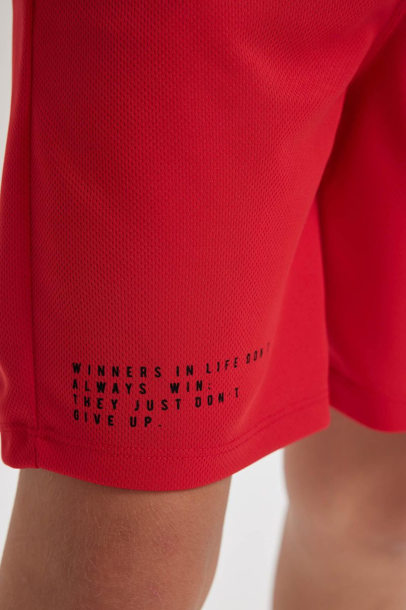 Boy Casual Knitted Short - Red