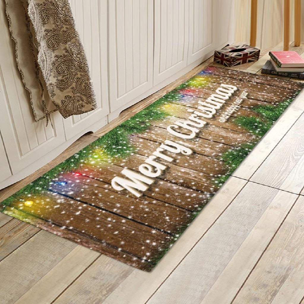 Velvet Area Rugs Soft Comfort Floor Runner Mat Capert Christmas Them G