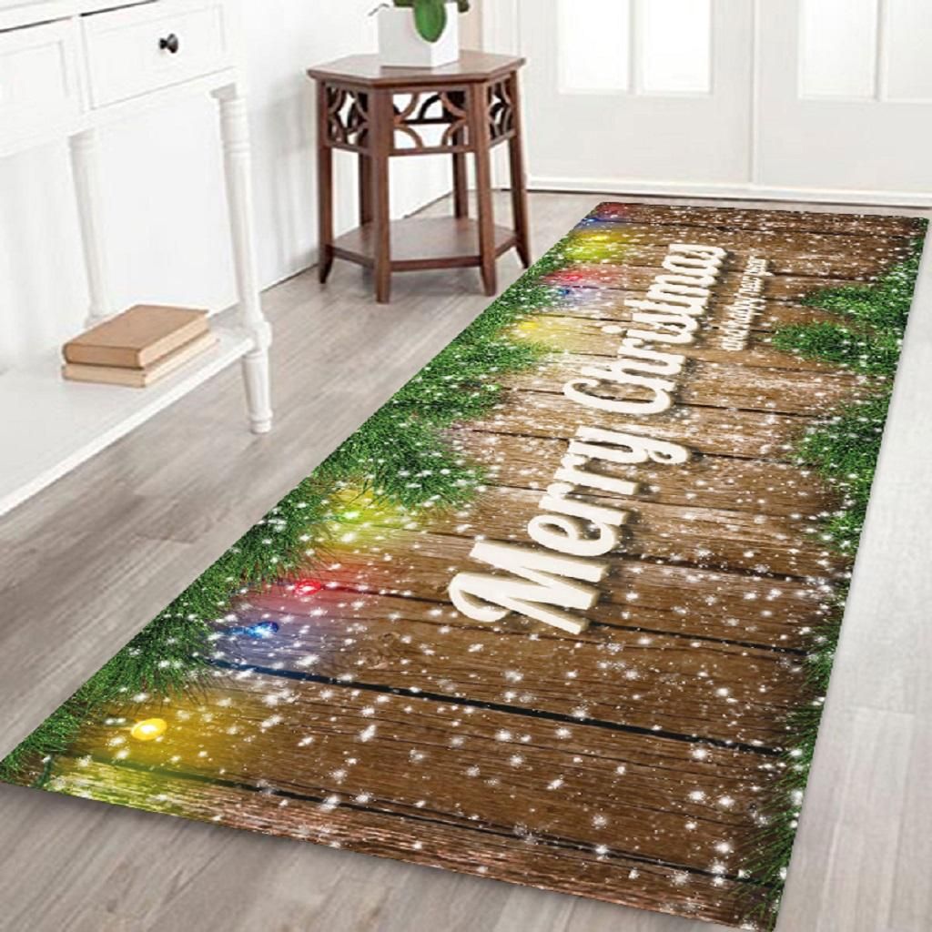 Velvet Area Rugs Soft Comfort Floor Runner Mat Capert Christmas Them G