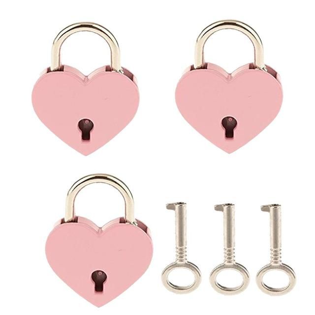 3Pcs Charm Lover Heart Love Locks