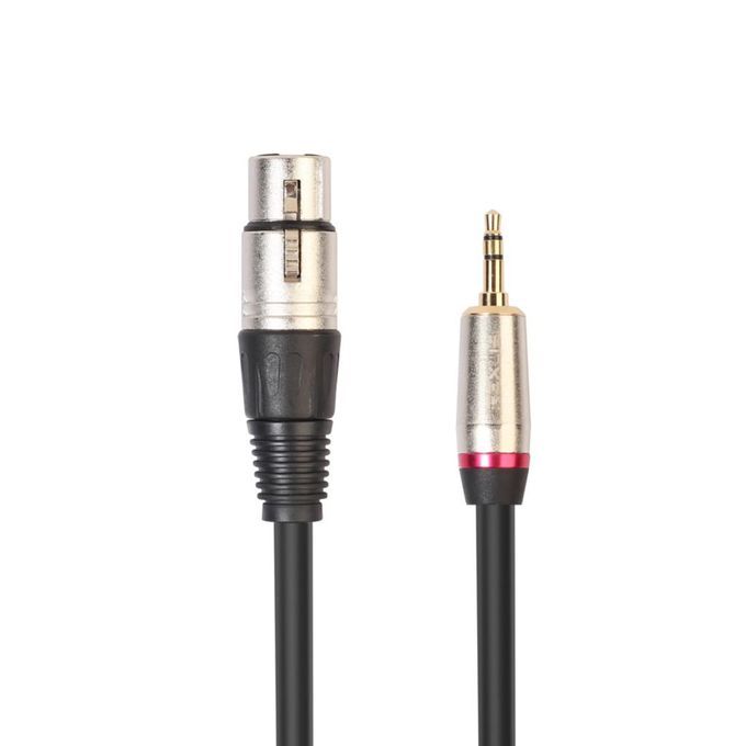 Microphone Audio Speaker Cable 3 Pin XLR Female To 3.5mm 1/8