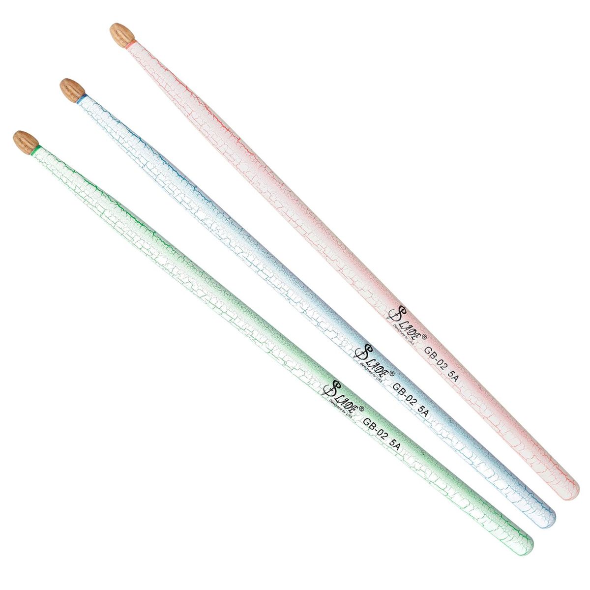 SLADE 3 Pairs 5A Drum Stick Walnut Wood Drumsticks Cracked Ice Pattern Musical Instrument Drum Set Accessories