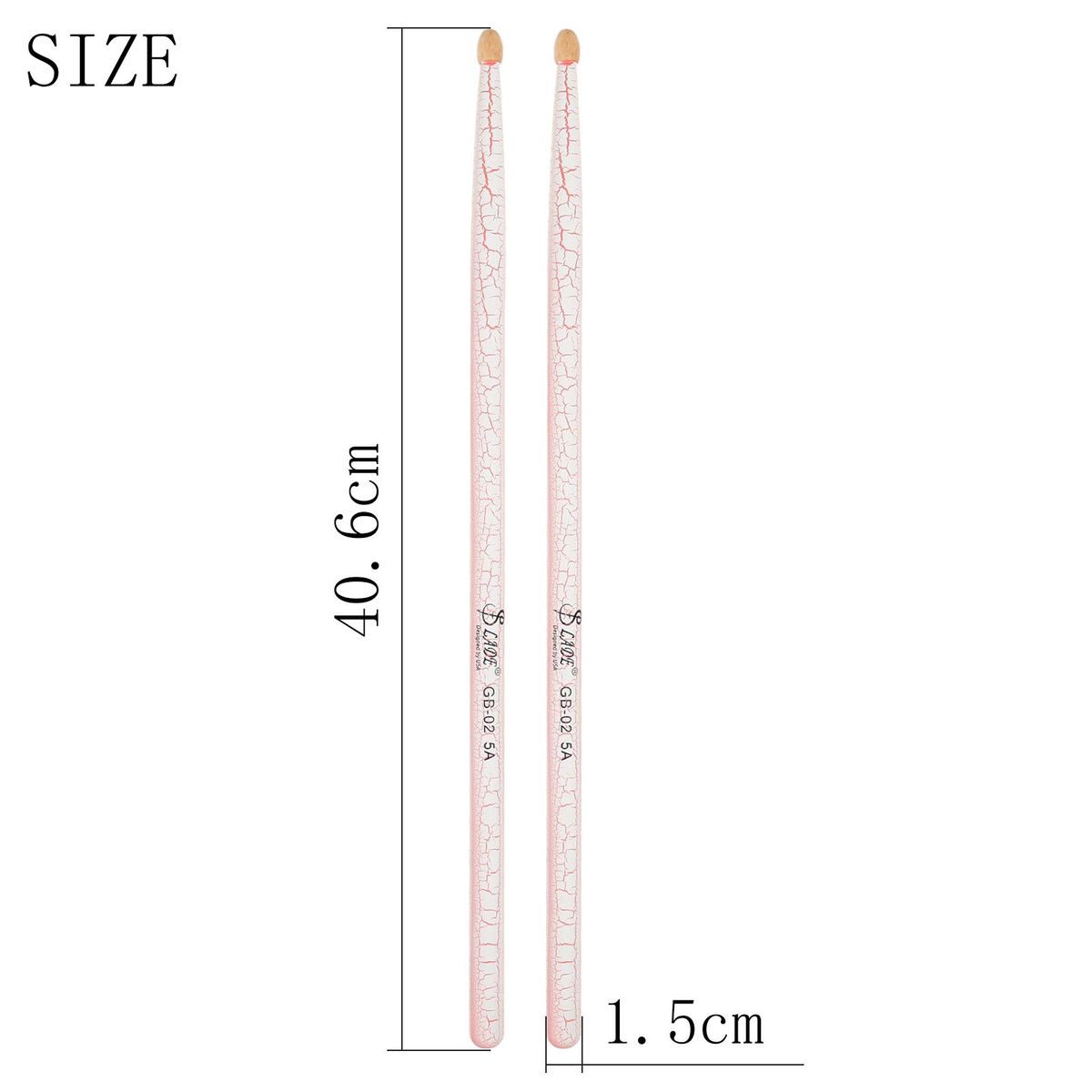 SLADE 3 Pairs 5A Drum Stick Walnut Wood Drumsticks Cracked Ice Pattern Musical Instrument Drum Set Accessories