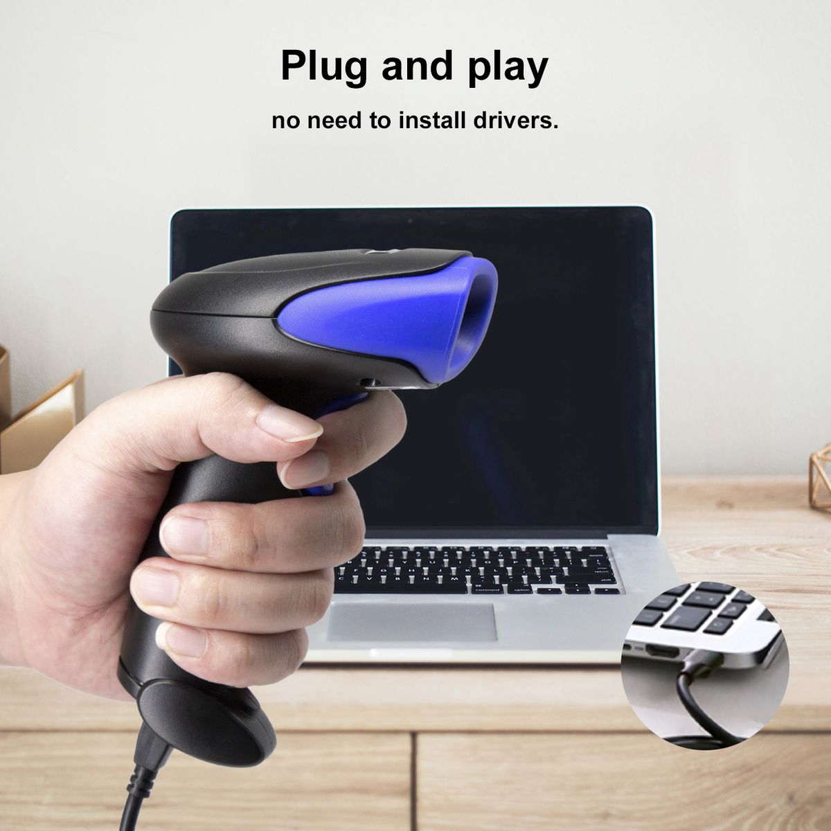 C100 Wired Barcode Scanner Handheld