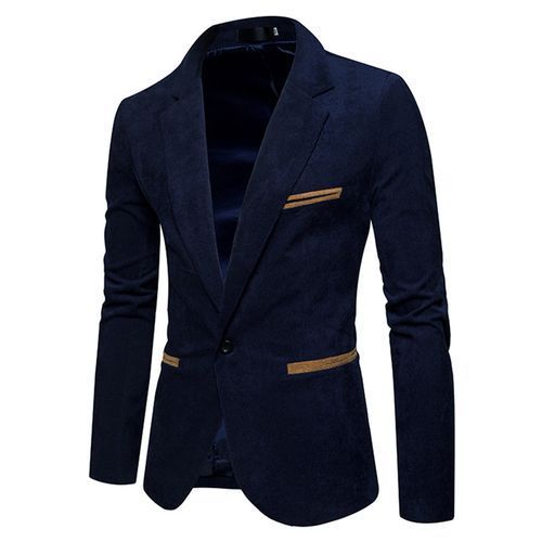 Men Slim Fit Blazer Suit Lapel Wedding Business Wear Coat