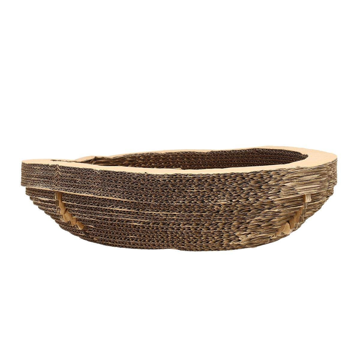 Cat Bowl Shaped Scratcher Scratching Board Corrugated Cardboard Scratch Pad Bed