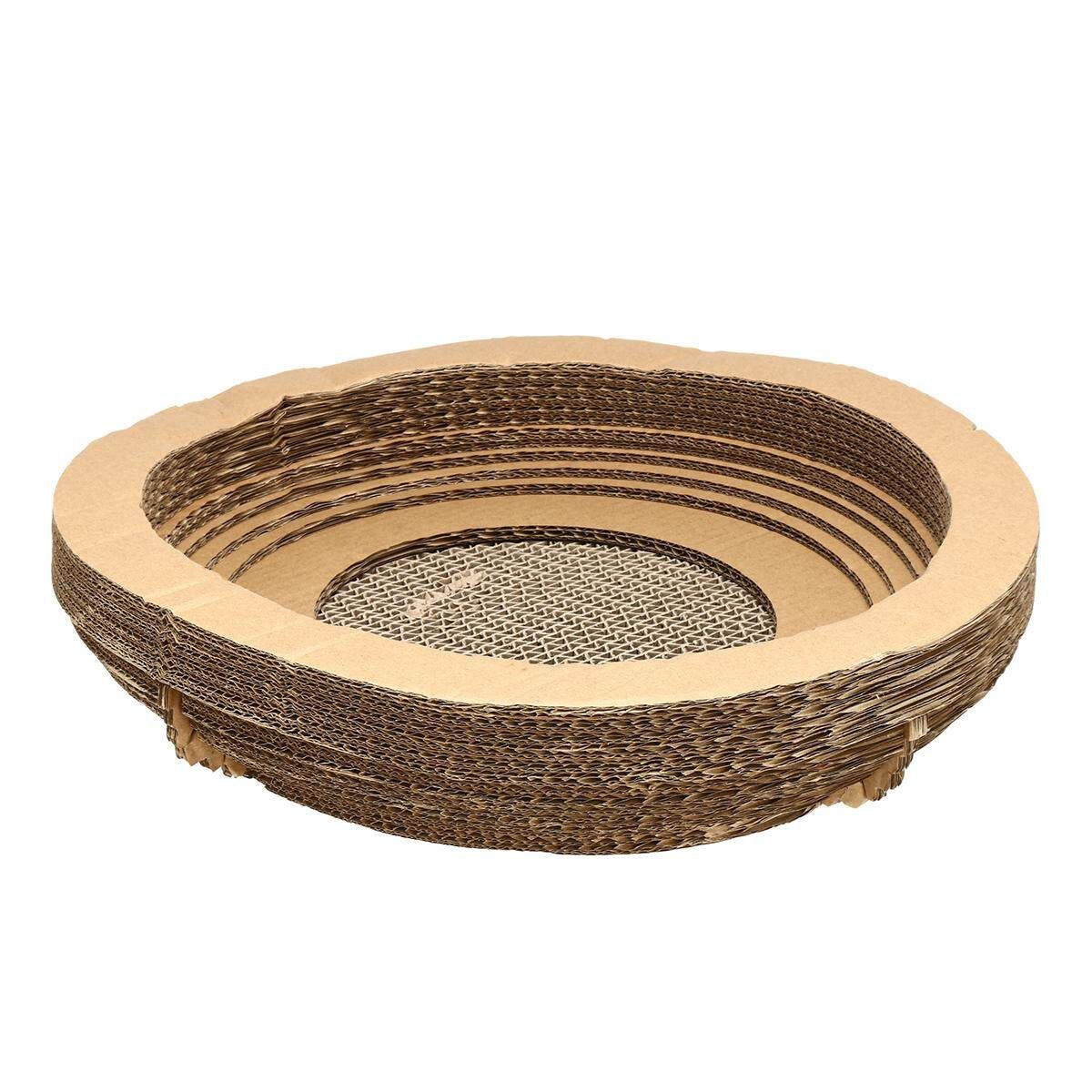 Cat Bowl Shaped Scratcher Scratching Board Corrugated Cardboard Scratch Pad Bed