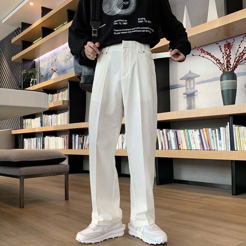 Khaki Black  Suit Pants Men's Fashion Business Society Mens Dress Pants Korean