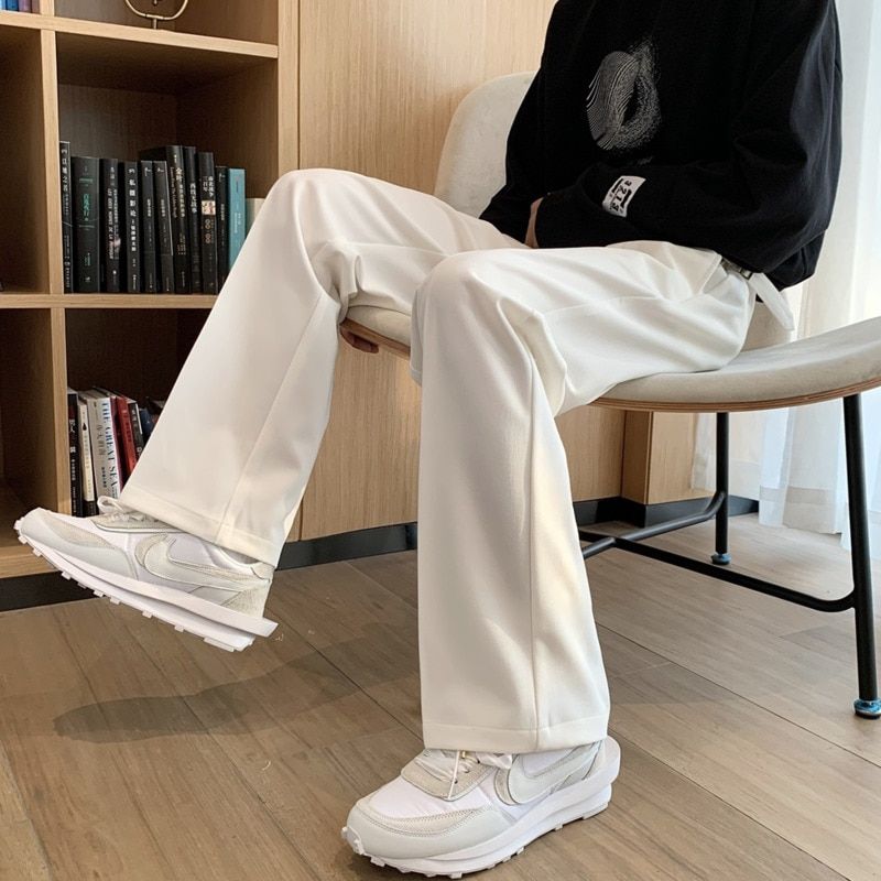 Khaki Black  Suit Pants Men's Fashion Business Society Mens Dress Pants Korean