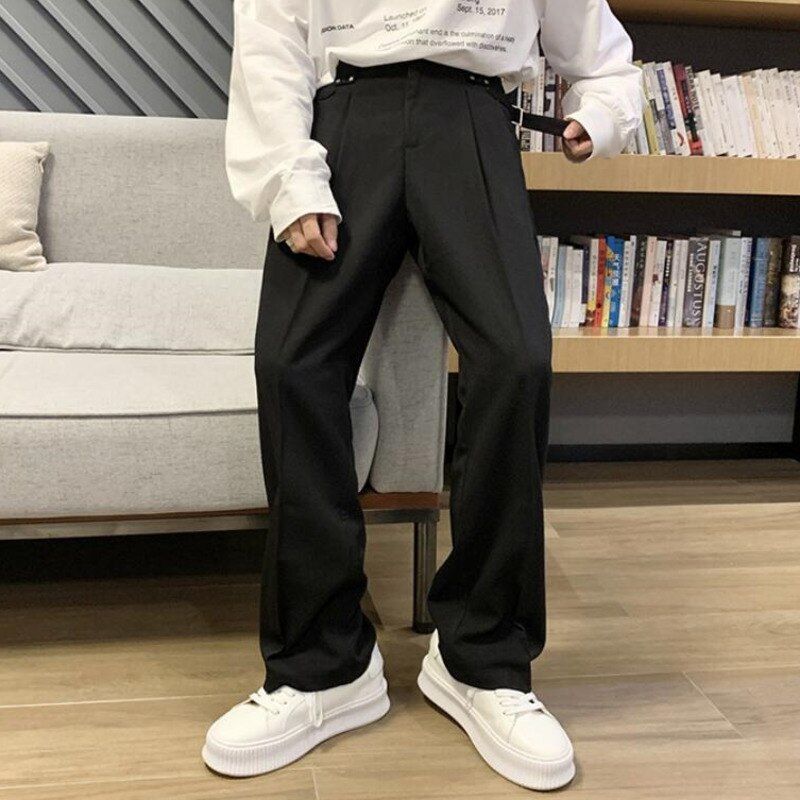 Khaki Black  Suit Pants Men's Fashion Business Society Mens Dress Pants Korean