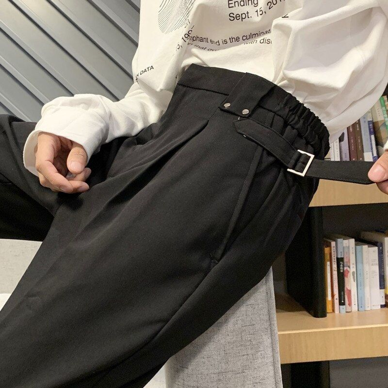 Khaki Black  Suit Pants Men's Fashion Business Society Mens Dress Pants Korean