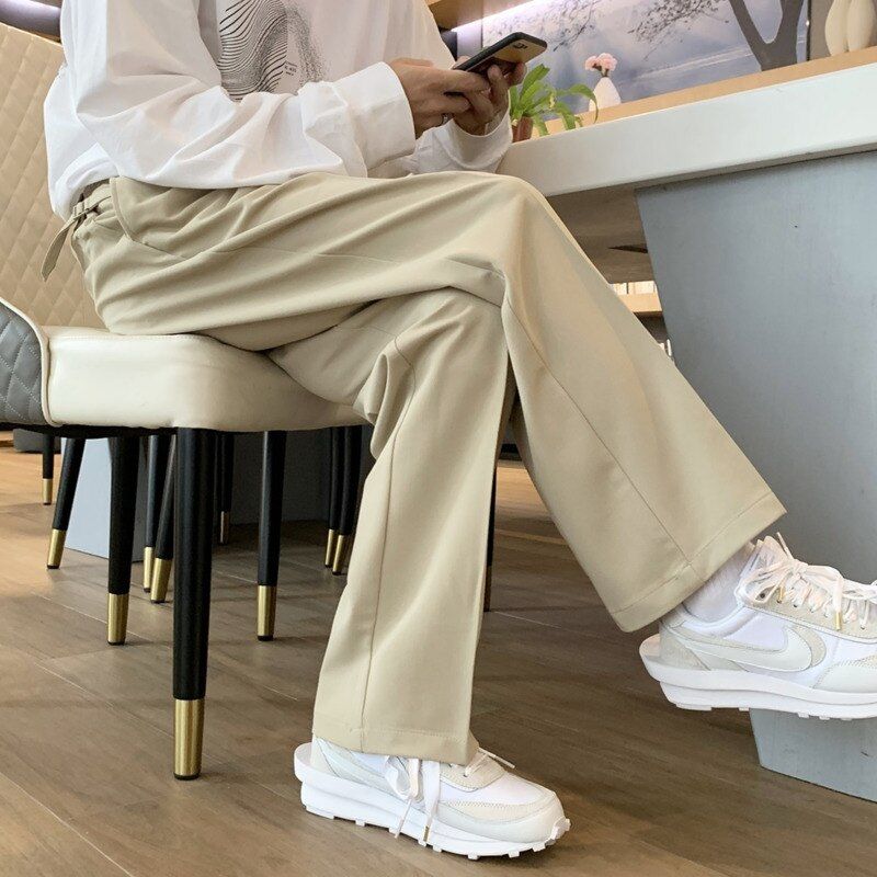 Khaki Black  Suit Pants Men's Fashion Business Society Mens Dress Pants Korean