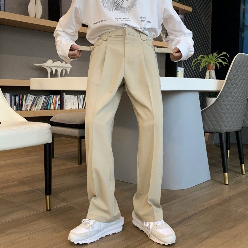 Khaki Black  Suit Pants Men's Fashion Business Society Mens Dress Pants Korean