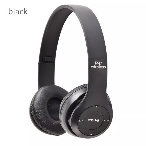 P47 Wireless Foldable Headphones - Black