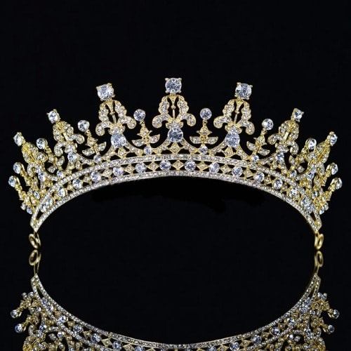 Bridal Crystal Tiara - Gold