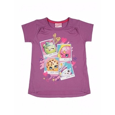 Younger Girls Purple Shopkin T-shirt