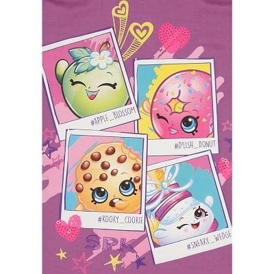 Younger Girls Purple Shopkin T-shirt
