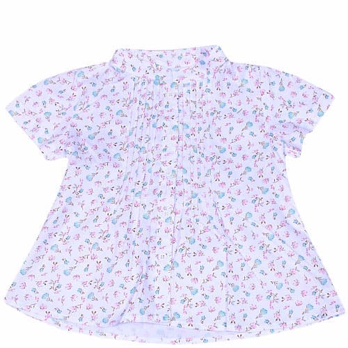 Girls' Floral Design Shirt Blouse