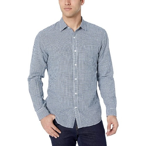 Essentials Regular Fit Ls Gingham Linen Shirt