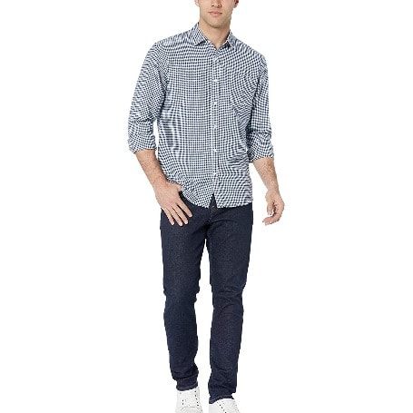 Essentials Regular Fit Ls Gingham Linen Shirt