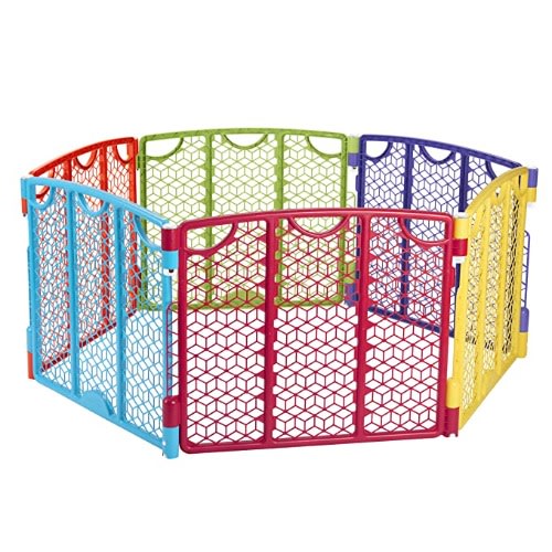 Versatile Baby Play Yard - Play Space For Kids  - 18.5+sq Feet - Multicolor