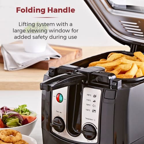 Deep Fat Fryer With Adjustable Thermostat - 3l - 2300W - T17002 - Black