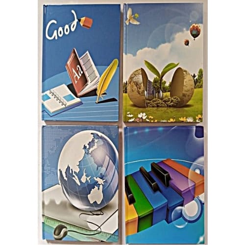 Fancy Notepad. 21.7cm x 15.6cm. Set of 4 Pieces