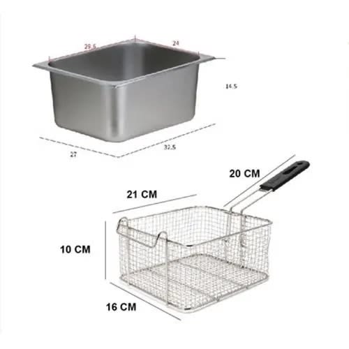 Hoffmans Electric Deep Fryer - 6l - 2500W - Single Tank - Hm-88-1