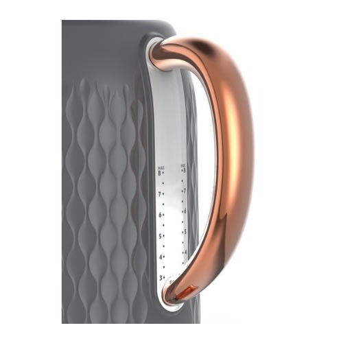 Curve 1.7l Jug Kettle - 3000w - Grey & Rose Gold