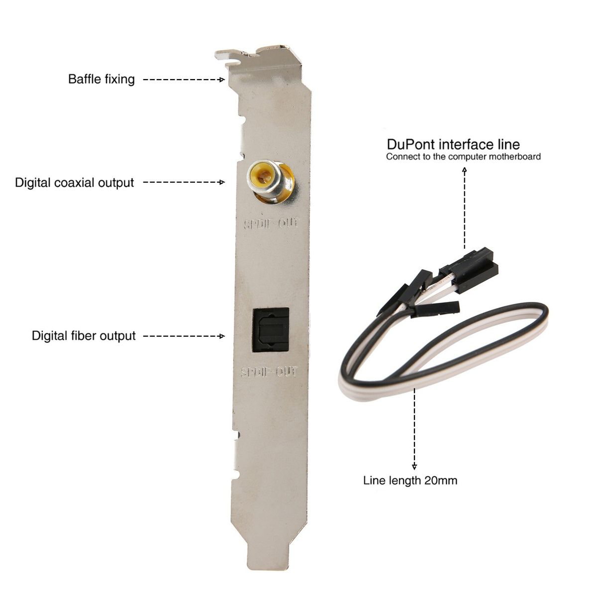 24BIT 192KHz Daughter Card Baffle Coaxial Computer Desktop